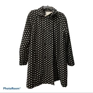 Black and white warm coat